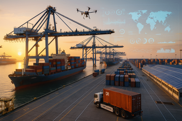 L&rsquo;industrie portuaire mondiale en 2025 : Résilience, innovation et nouveaux enjeux